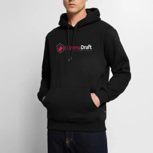 CinemaDraft Full Logo White Front/CD3D White Back - Men's Premium Hoodie