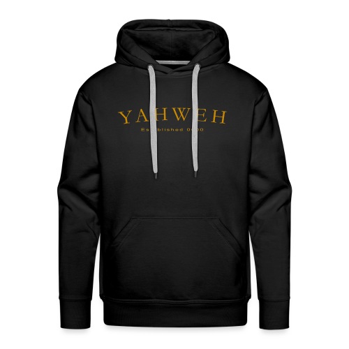 Yahweh Established 0000 in Gold - Men's Premium Hoodie