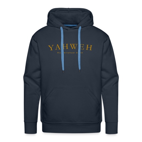 Yahweh Established 0000 in Gold - Men's Premium Hoodie
