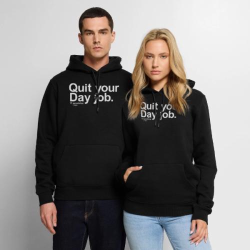 QuiteYourDayJOb simple white - Men's Premium Hoodie