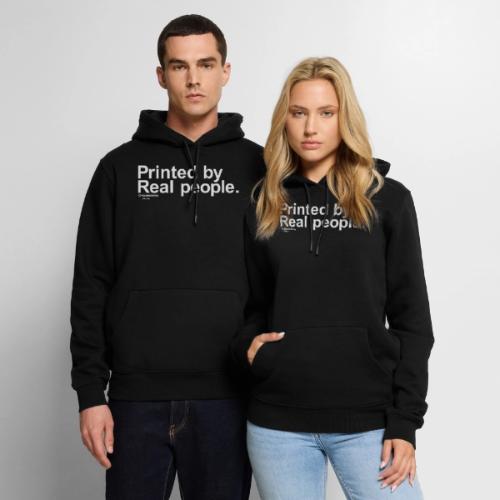 PrintedByRealPeople simple white - Men's Premium Hoodie