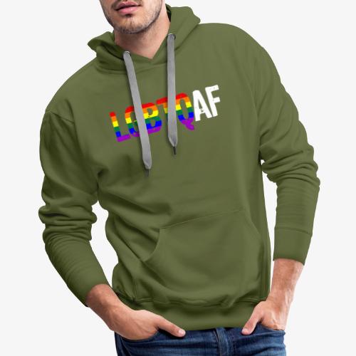 LGBTQ AF LGBTQ as Fuck Rainbow Pride Flag - Men's Premium Hoodie