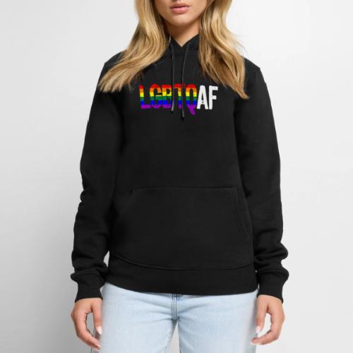 LGBTQ AF LGBTQ as Fuck Rainbow Pride Flag - Men's Premium Hoodie