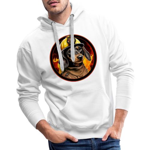 Firefighter Dachshund - Men's Premium Hoodie