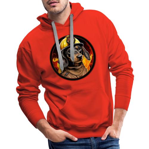 Firefighter Dachshund - Men's Premium Hoodie