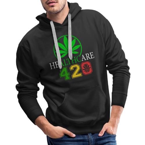 Silly 420 Healthy Herb Weed Marijuana Design - Men's Premium Hoodie