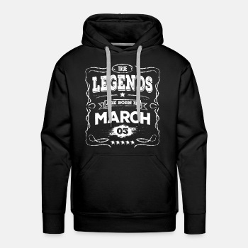 True legends are born in March - Premium hoodie for men