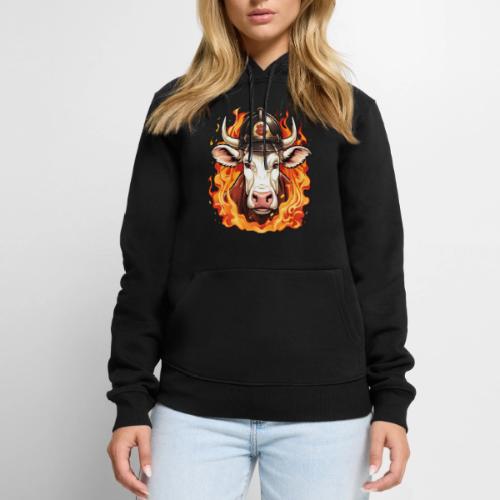 Firefighter cow - Men's Premium Hoodie