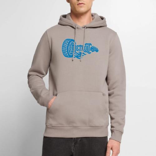 The D® - Detroit Wheel Guitar with Flames Bl Slvr - Men's Premium Hoodie