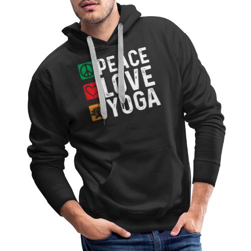 Peace Love Yoga - Men's Premium Hoodie