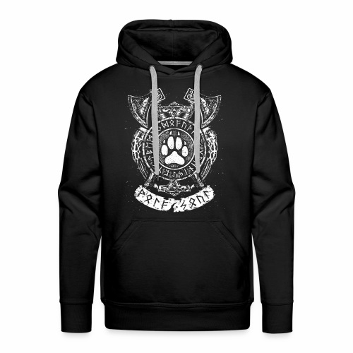 Wolf Soul - paw claw horns axes runes gift ideas - Men's Premium Hoodie
