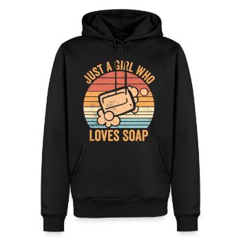 Funny Soap Making Soap Maker - Men's Premium Hoodie - black - Front - Nico (187cm) & Julia (174cm)