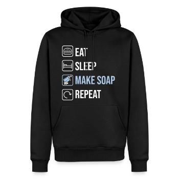 Funny Soap Making Soap Maker - Men's Premium Hoodie - black - Front - Nico (187cm) & Julia (174cm)