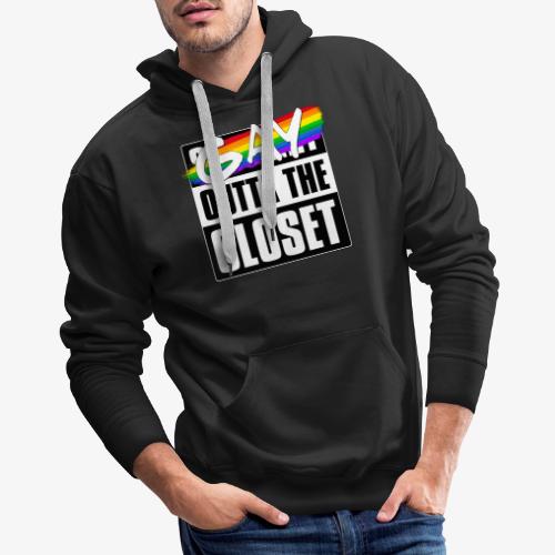 Gay Outta the Closet - LGBTQ Pride - Men's Premium Hoodie