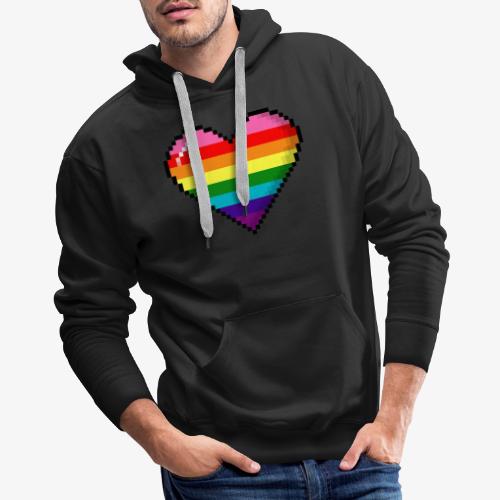 Gilbert Baker Original LGBTQ Gay Rainbow Pride 8- - Men's Premium Hoodie