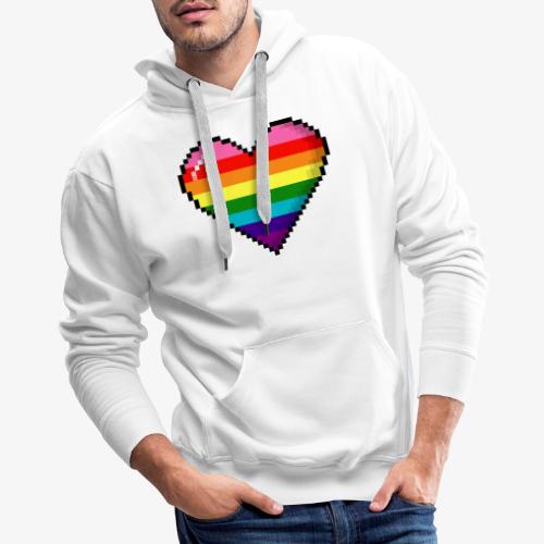 Gilbert Baker Original LGBTQ Gay Rainbow Pride 8- - Men's Premium Hoodie