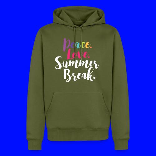 Peace Love Summer Break Teacher T-Shirts - Men's Premium Hoodie