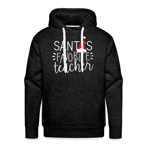 Santa's Favorite Teacher Christmas Teacher T-Shirt - Men's Premium Hoodie