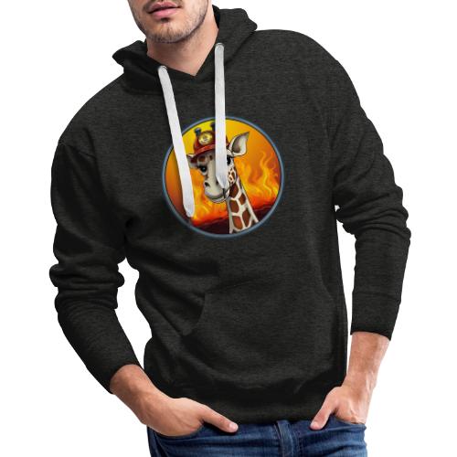 Giraffe Firefighter - Men's Premium Hoodie