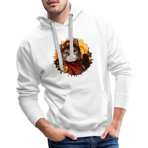Firefighter cat - Men's Premium Hoodie