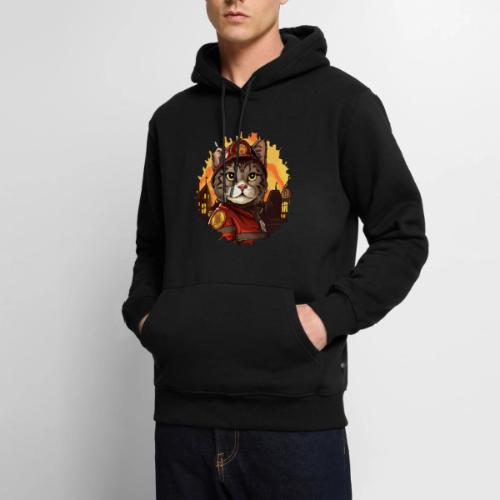 Firefighter cat - Men's Premium Hoodie