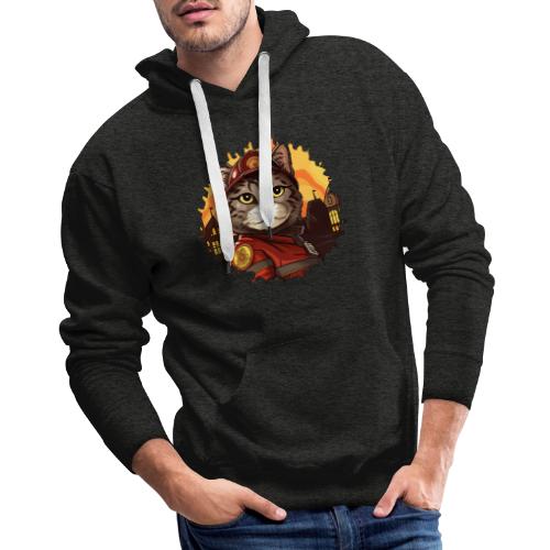 Firefighter cat - Men's Premium Hoodie