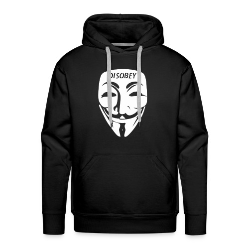 Anonymous Face Disobey Forehead gif - Men's Premium Hoodie