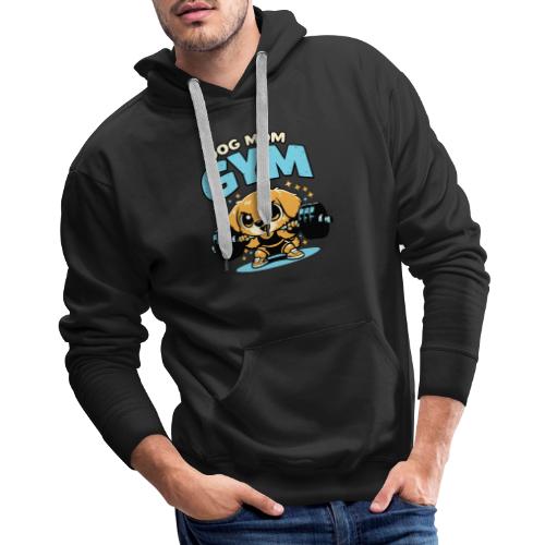 Chibi Dog Gym Workout - Men's Premium Hoodie
