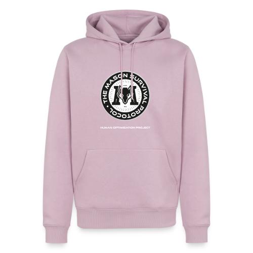MasonSurvival Protocol White Text - Men's Premium Hoodie