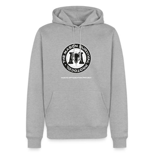 MasonSurvival Protocol White Text - Men's Premium Hoodie