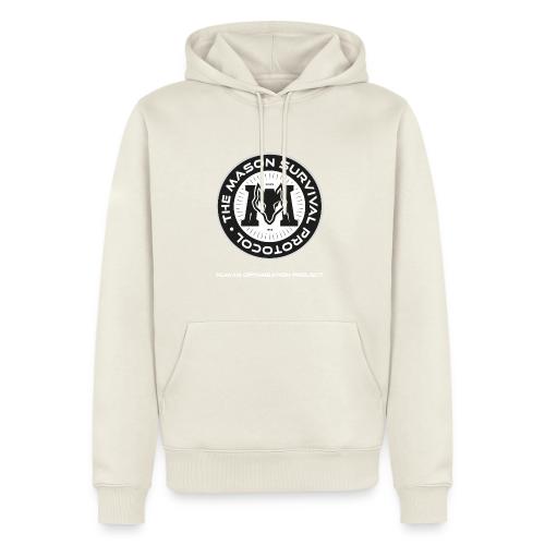 MasonSurvival Protocol White Text - Men's Premium Hoodie
