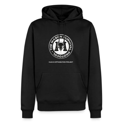MasonSurvival Protocol White Text - Men's Premium Hoodie