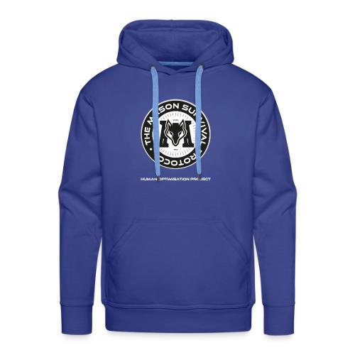 MasonSurvival Protocol White Text - Men's Premium Hoodie