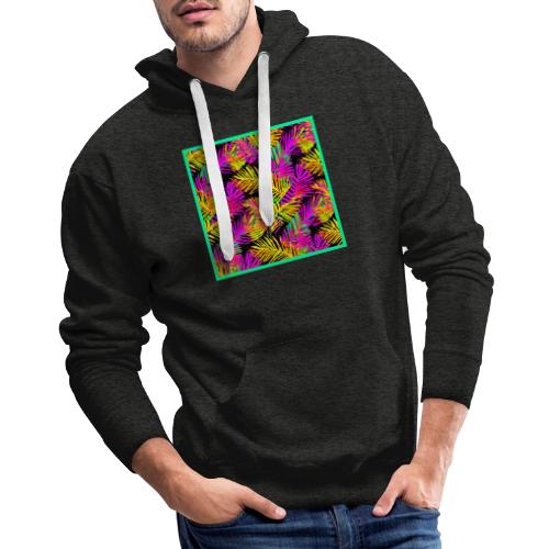 Chic Neon Leaf Lively Design - Men's Premium Hoodie