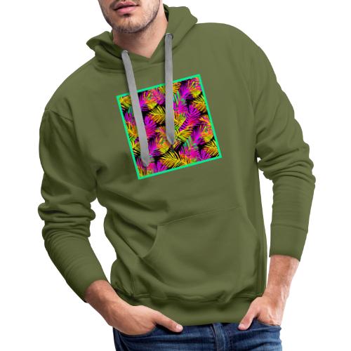 Chic Neon Leaf Lively Design - Men's Premium Hoodie