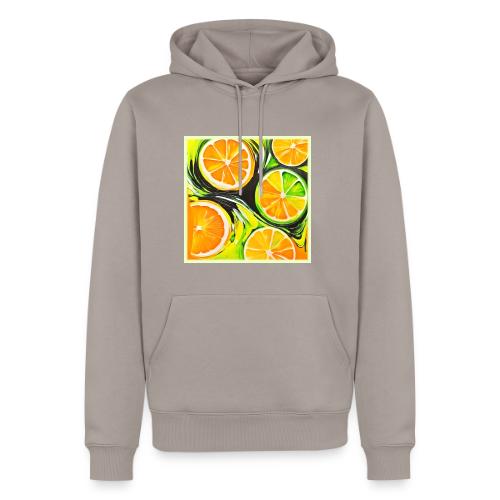 Vibrant Citrus Painting - Men's Premium Hoodie