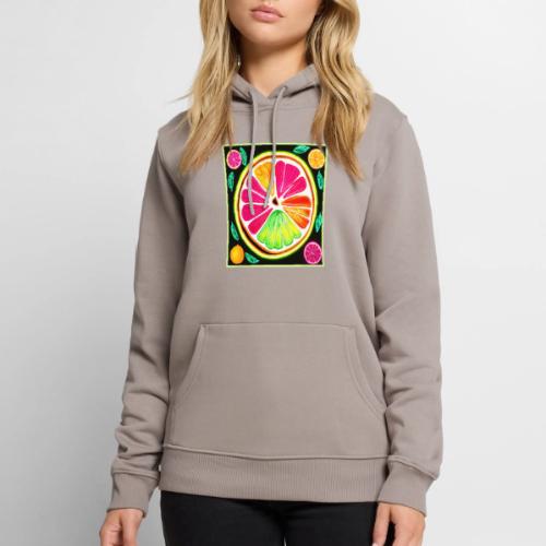 Neon Citrus Fruit Fiesta - Men's Premium Hoodie