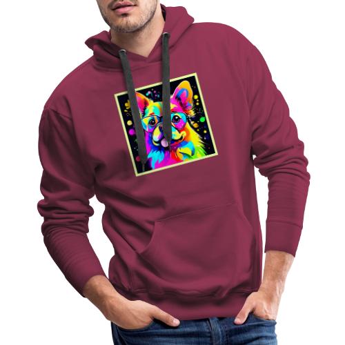 Vivid Canine Vibes Design - Men's Premium Hoodie