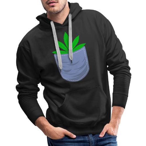 Jesting 420 Pocket Of Herb Weed Marijuana Design - Men's Premium Hoodie