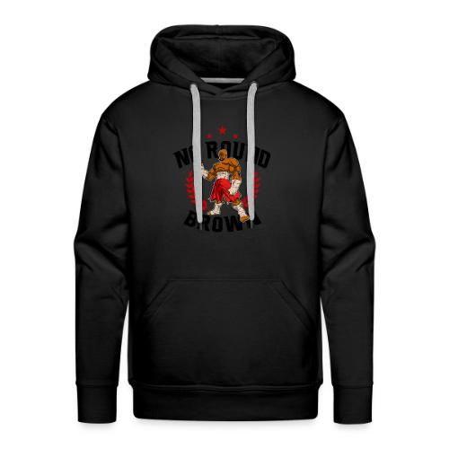 No Round Brown (white) - Men's Premium Hoodie