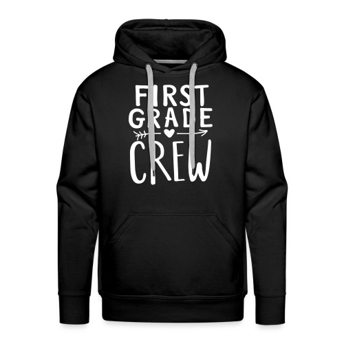First Grade Crew Heart Teacher T-Shirts - Men's Premium Hoodie