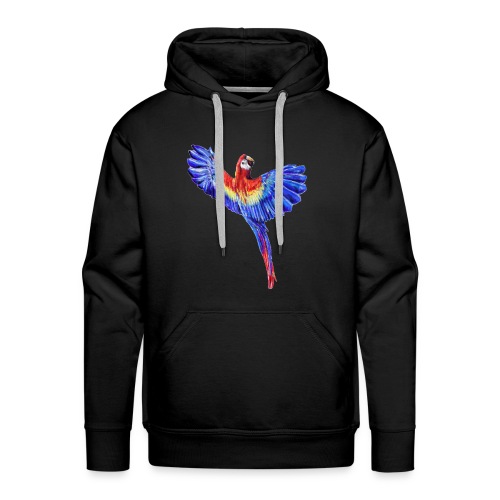 Scarlet macaw parrot - Men's Premium Hoodie