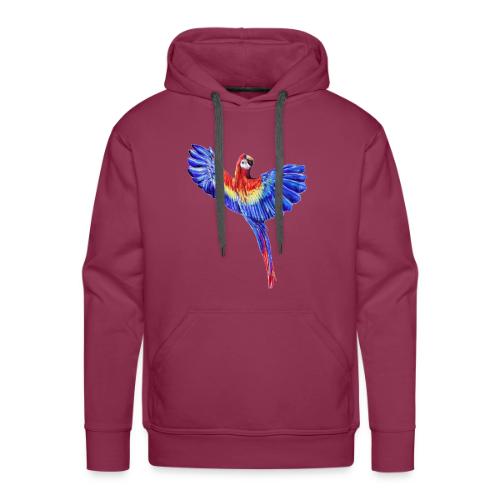 Scarlet macaw parrot - Men's Premium Hoodie