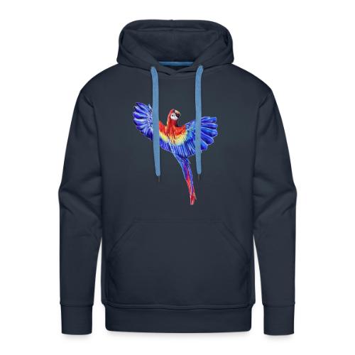 Scarlet macaw parrot - Men's Premium Hoodie