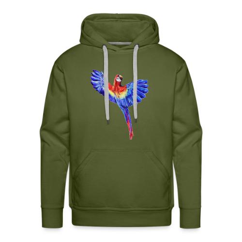 Scarlet macaw parrot - Men's Premium Hoodie
