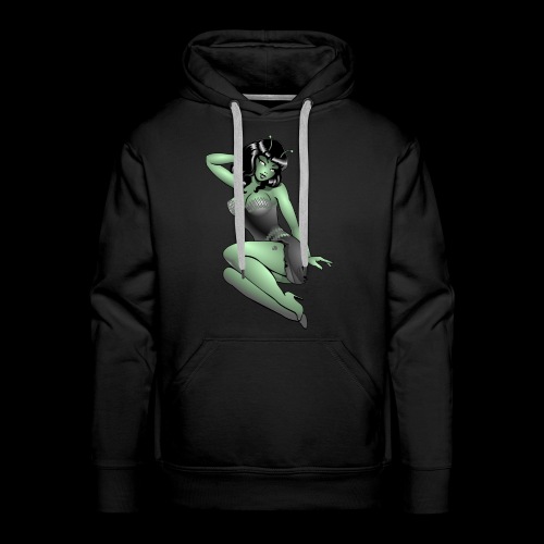 Pinup Girl Alien Gifts & Shirts Retro Pinup Alien - Men's Premium Hoodie