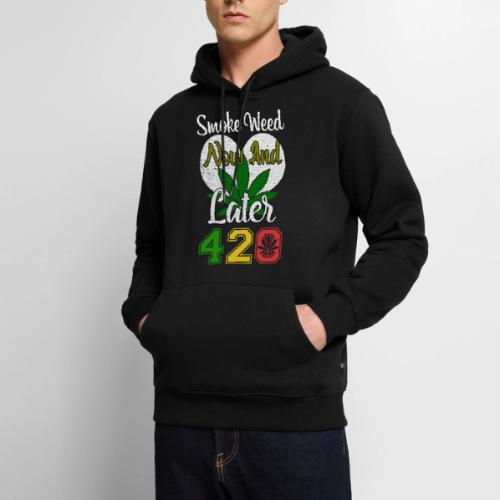 Funny 420 Always Smoking Weed Marijuana Design - Men's Premium Hoodie