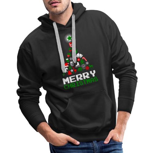 Ornament Merry Christmas Tree - Men's Premium Hoodie