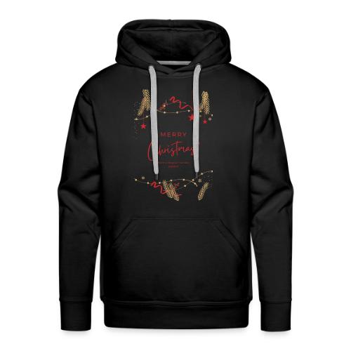 Merry Christmas Typography Design - Men's Premium Hoodie