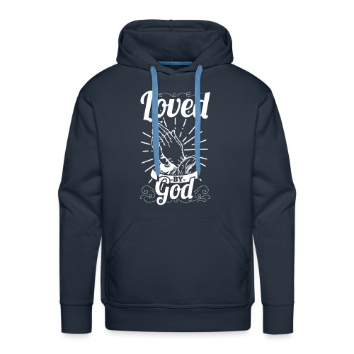 Loved By God - Alt. Design (White Letters) - Men's Premium Hoodie